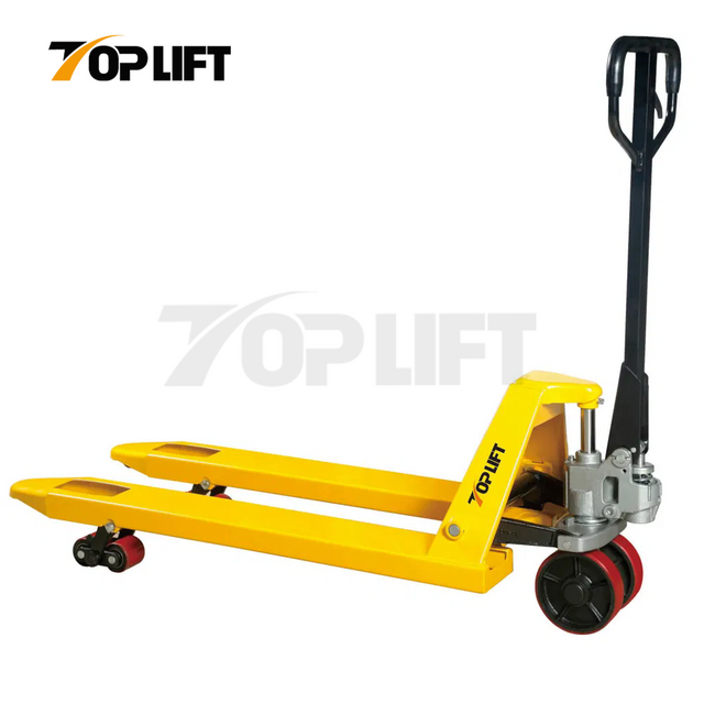 Yellow Casting Pump Manual Hydraulic Hand Pallet Truck 