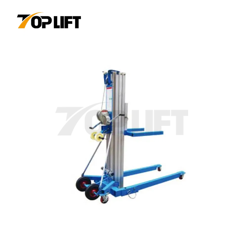 High Quality Masts Aluminum Aerial Material Lift with Winch
