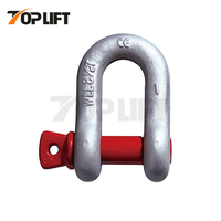 G-210 High Strength Galvanized Forged Dee Shackle With Captive Pin For Ship Boat 