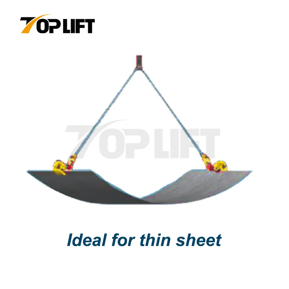 TOPLIFT Lifting Equipment WLL 1T To 6T TDL Thin Sheet Horizontal Plate Clamp