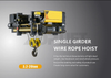 Heavy Duty Single Grider Electric Wire Rope Hoist & Trolley