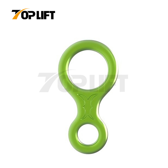 TP-F05A 50KN Aluminum Figure 8 Rescue Descender For Rappelling Belaying Rock Climbing