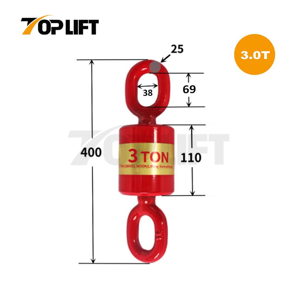 Universal Vertical Alloy Steel Double Eye Swivel Hook for Oil Field Chemical Mining & Heavy Industries