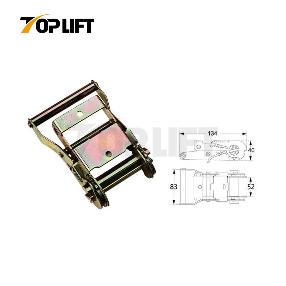 2'' Heavy Duty Ratchet Cargo Lashing Strap Ratchet Tie Down Buckle