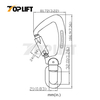 Outdoor Small Aluminum Alloy Universal Roating Carabiner for Climbing Fall Protection