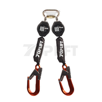 TOPLIFT 100KG 1.8M Retractable Fall Arrester with Energy Absorber Dual Hooks