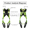 TP-SH3220 High Strength Full Body Safety Harness for Construction