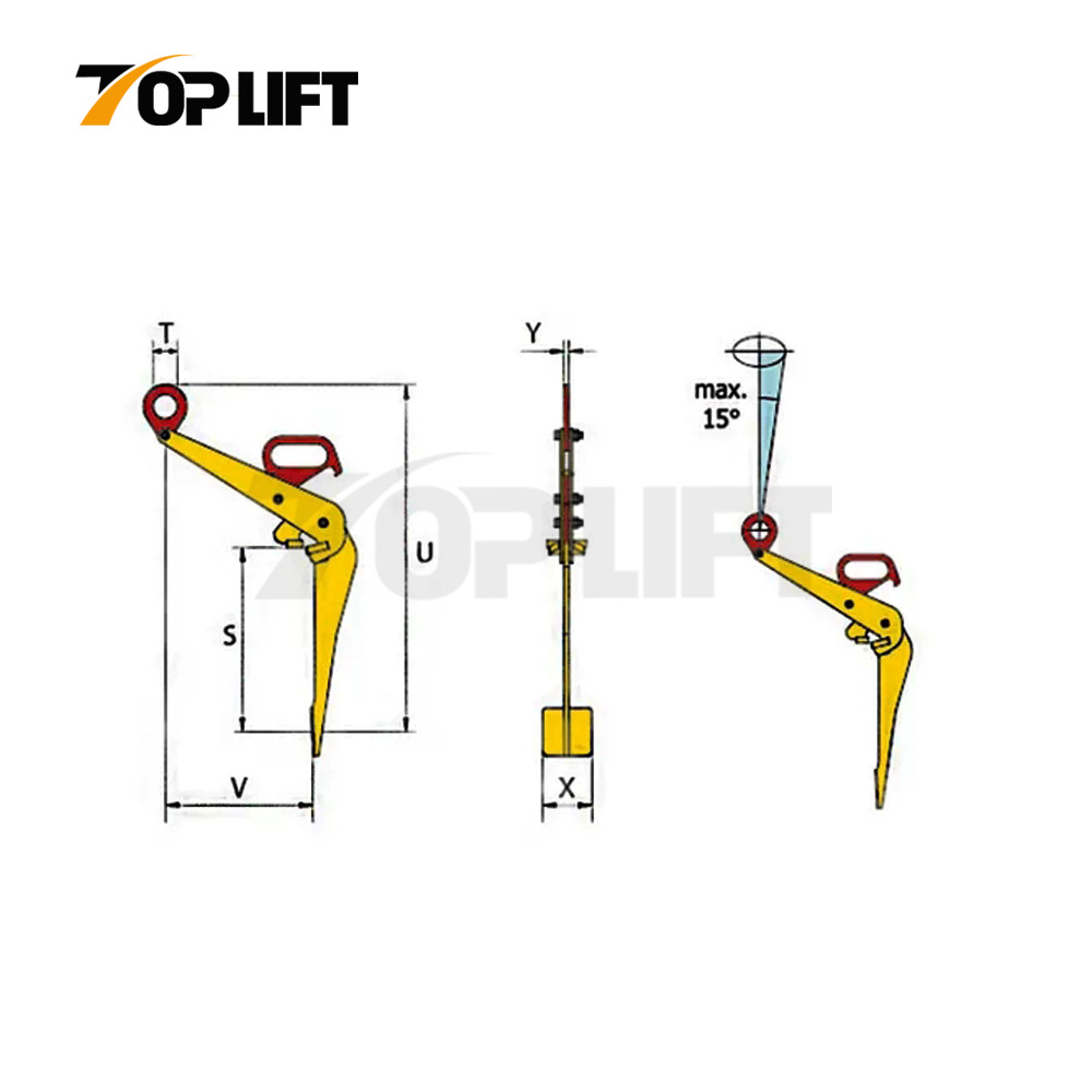 TP-Lifting Lifting Equipment TDV Drum Clamp WLL 0.6T