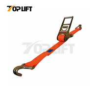 TOPLIFT Safe Cargo Securing 3 Inch Adjustable Ratchet Tie Down Straps