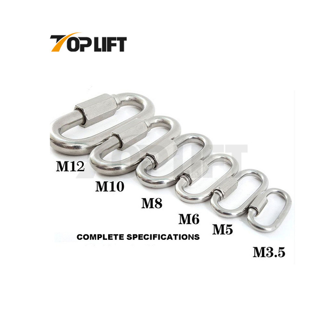 TP-R01 China Manufacturer Stainless Steel Screw Locking Carabiners Hooks for Outdoor Backpack Climbing