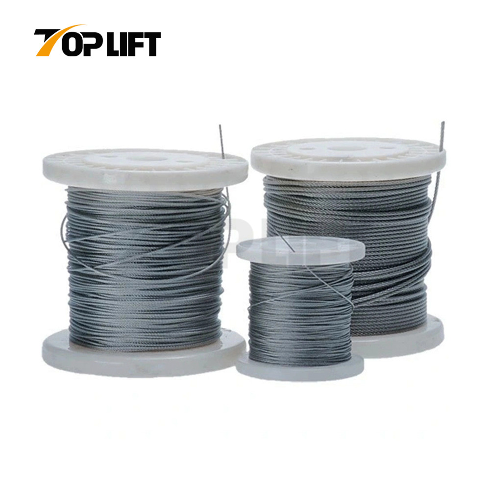 6X19W+FC Galvanized / Ungalvanized Steel Wire Rope