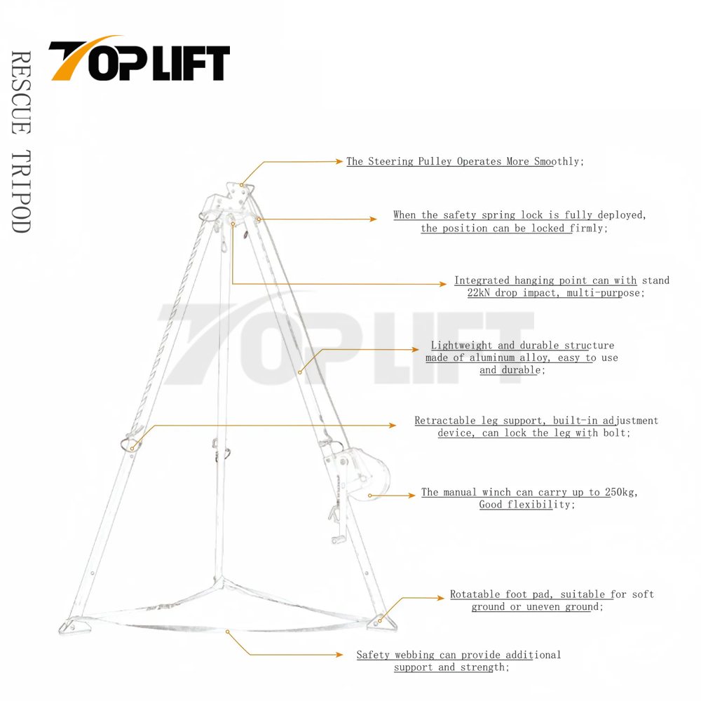 TP-RT903 Rescue Tripod Max Load Capacity 500KG