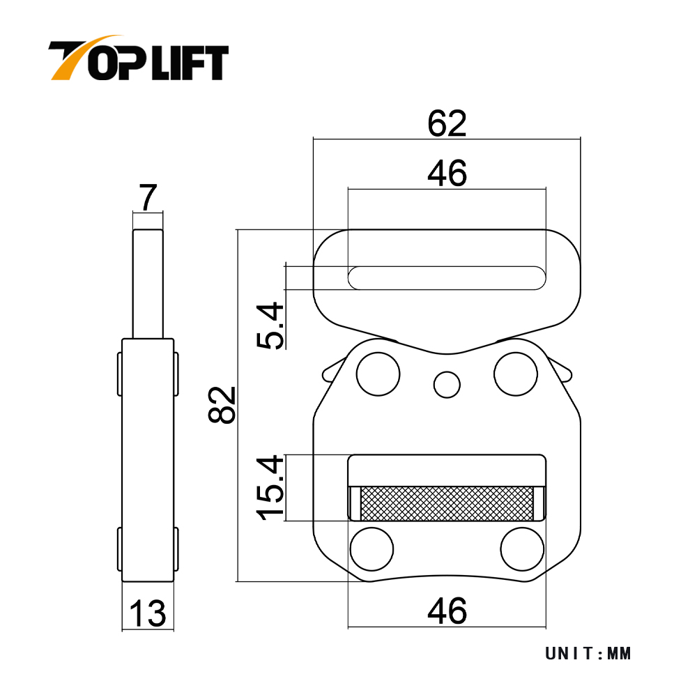 High Quality 46mm Webbing Adjustable Tactical Dielectric Quick-Release Buckle