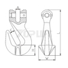 TP-817 High Quality Alloy Steel Drop Forged G80 Clevis Grab Hook Lifting Hardware