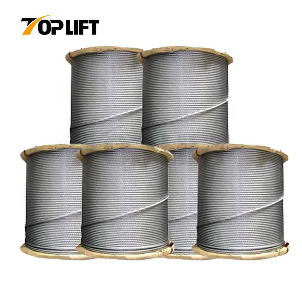 Galvanized / Ungalvanized Steel Cable Wire Rope 8X7+FC 8X7+WSC 8X7+IWRC