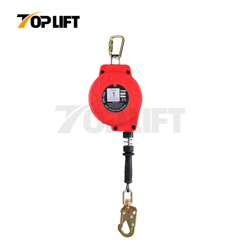 TOPLIFT Manufacturer 6FT - 8FT Wire Rope 310LBS Capacity Retractable Fall Arrester