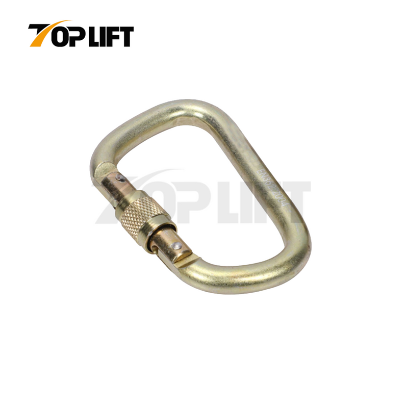 TOPLIFT 45KN Diameter 22mm Safety Lock Screwlock Steel Carabiner for Climbing