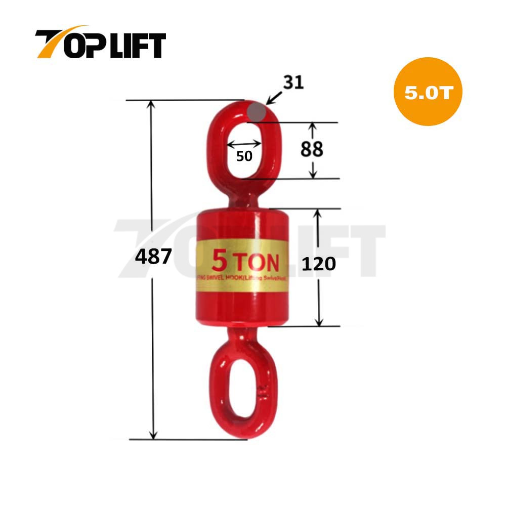 Universal Vertical Alloy Steel Double Eye Swivel Hook for Oil Field Chemical Mining & Heavy Industries