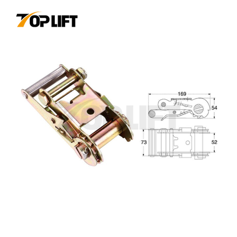 2" Short -Aluminium Ratchet Strap Buckle