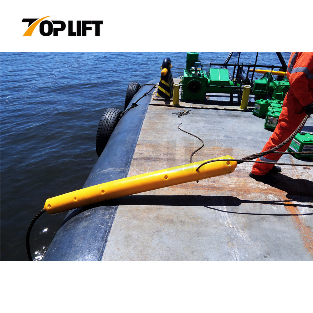 TOPLIFT Cylindrical Wire Rope Towing Sleeve Bolt Type Polyurethane Towing Shoes for Marine Tugboat