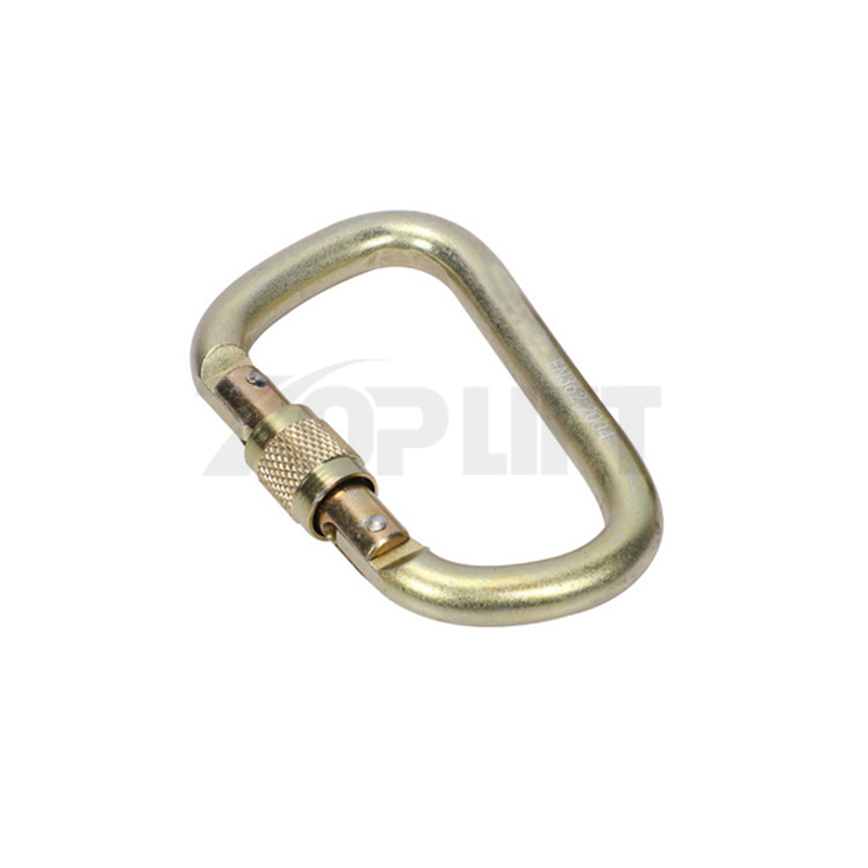 TOPLIFT 45KN Diameter 22mm Safety Lock Screwlock Steel Carabiner for Climbing