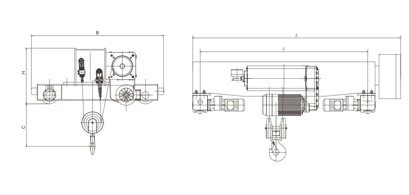 双梁钢丝绳电动葫芦
