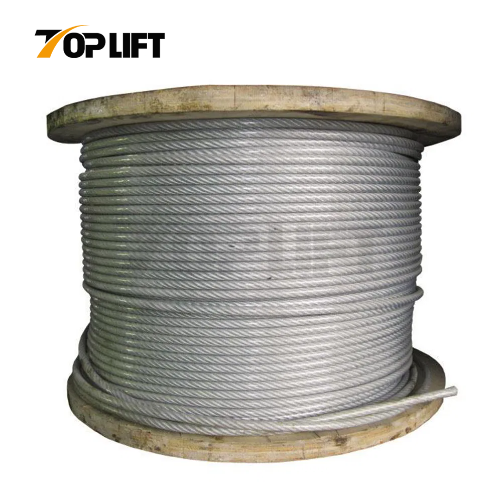 Line Contact Galvanized / Ungalvanized 6X24S+7FC 6X24W+7FC Steel Wire Rope 