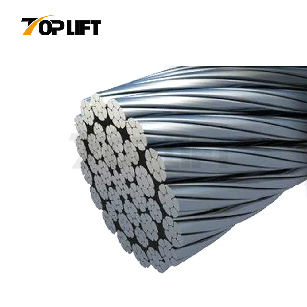 TOPLIFT 8X19S+FC 8X19S+IWRC 8X19W+FC 8X19+IWRC Galvanized & Ungalvanized Steel Wire Rope