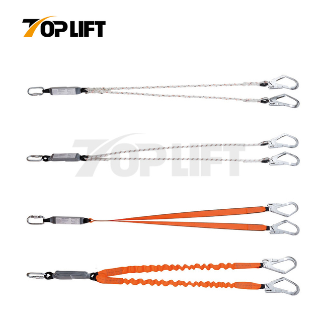 TP-SL5211/5212/5213/5214 Double Lanyard with Absorber and Snap Hooks