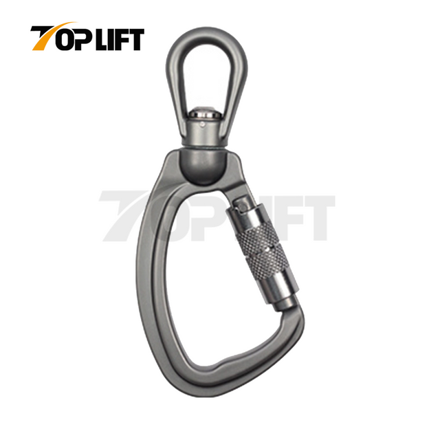 28KN Opening 22MM Aluminium Snap Hook Locking Safety Carabiner for Climbing