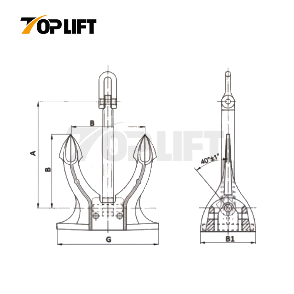 Marine Spek Type Boat Anchor with weight customizable