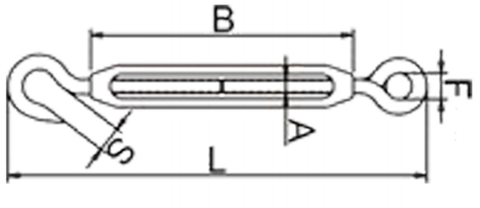 Premium Stainless Steel JIS Type Turnbuckle Hook and Eye 