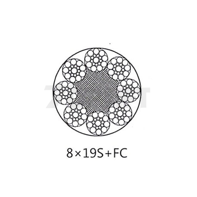 TOPLIFT 8X19S+FC 8X19S+IWRC 8X19W+FC 8X19+IWRC Galvanized & Ungalvanized Steel Wire Rope