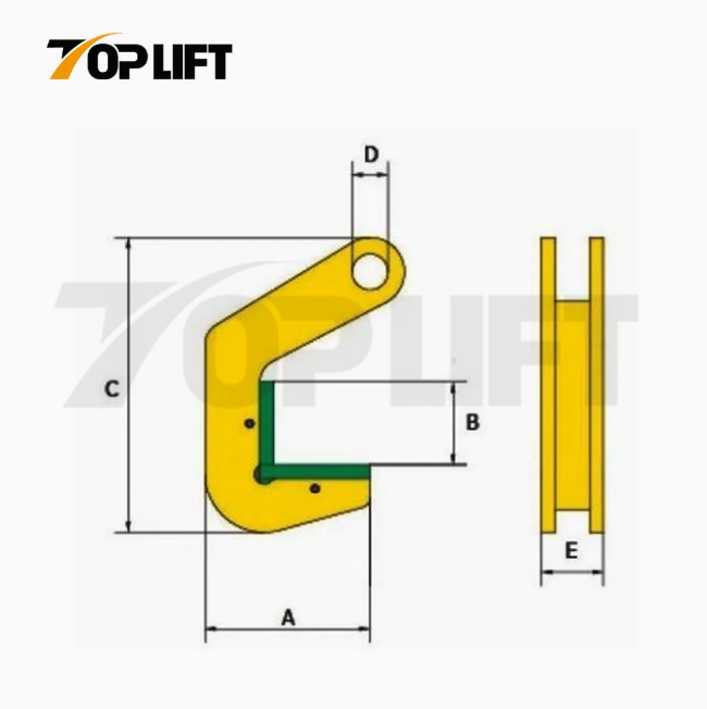 TP-Lifting TPH Pipe Plate Clamp for Horizantal Lifting WLL 1500-18000 KGS