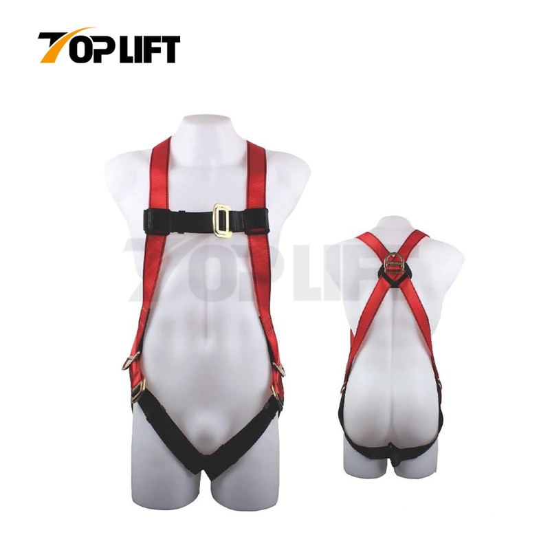 TP-SH3215 EN Certification Top Quality Adjustable Full Body Safety Harness with Lanyard