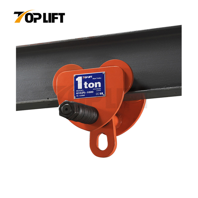 China-Made GTC-610 Type 0.5T-10t capacity I-Beam Push Trolley Plain Trolley