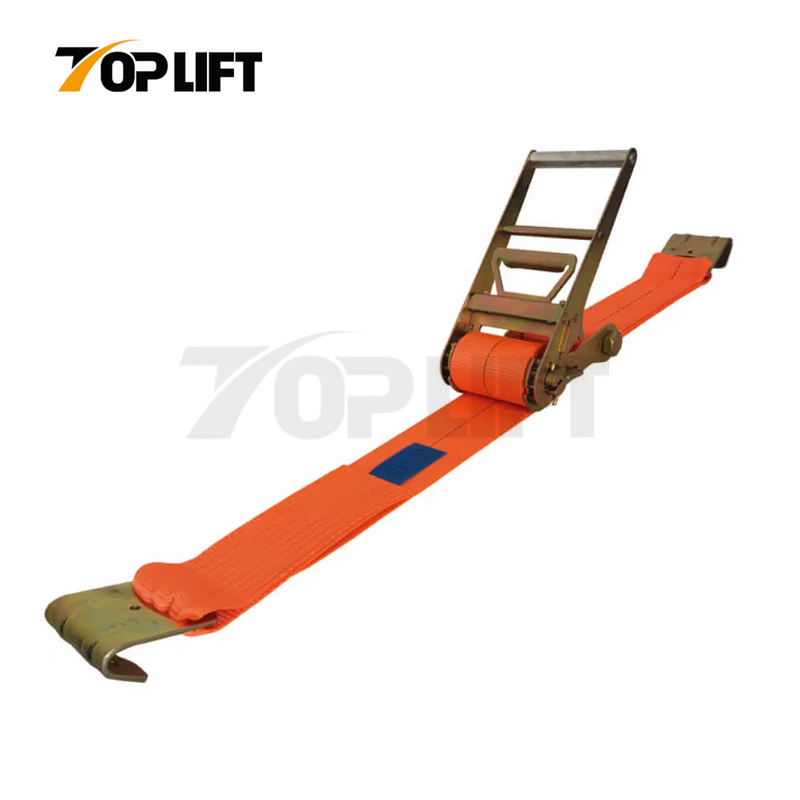 TOPLIFT Safe Cargo Securing 4 Inch Adjustable Ratchet Tie Down Straps