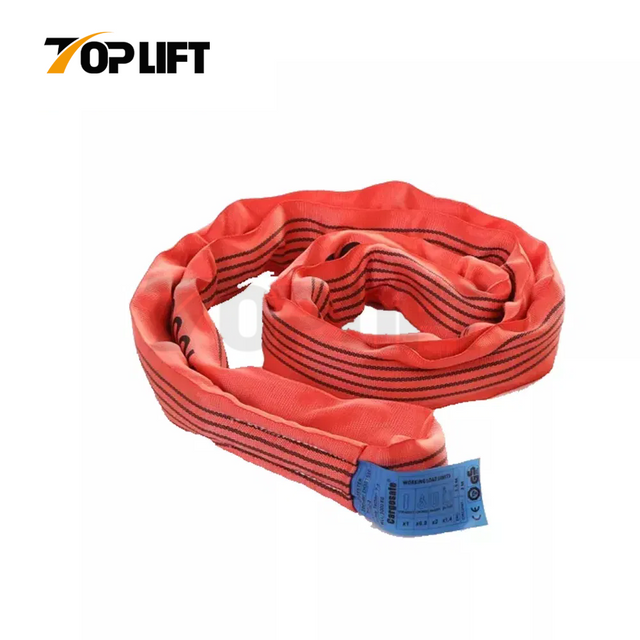 CE And GS Lifting Sling Soft Polyester 5T Lifting Round Sling 