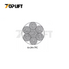 Marine Galvanized Ungalvanized Carbon Steel Wire Rope 6X24+7FC for Construction Lifting