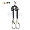 Double Webbing Type Protection Equipment Retractable Fall Arrester With Hook
