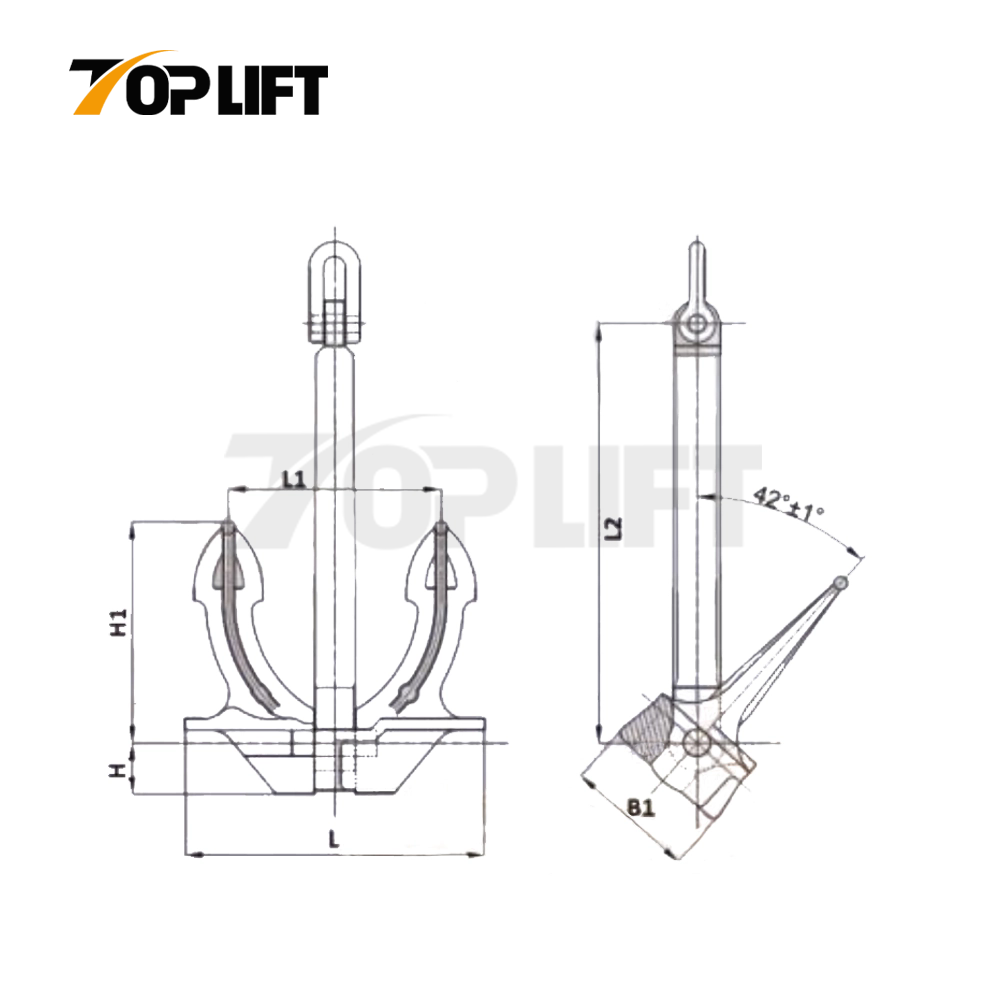 Hall Anchor Stockless Anchor For Ship Boat Marine Anchor 