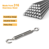 Premium 316 Stainless Steel US Type Turnbuckle with Hook and Eye 