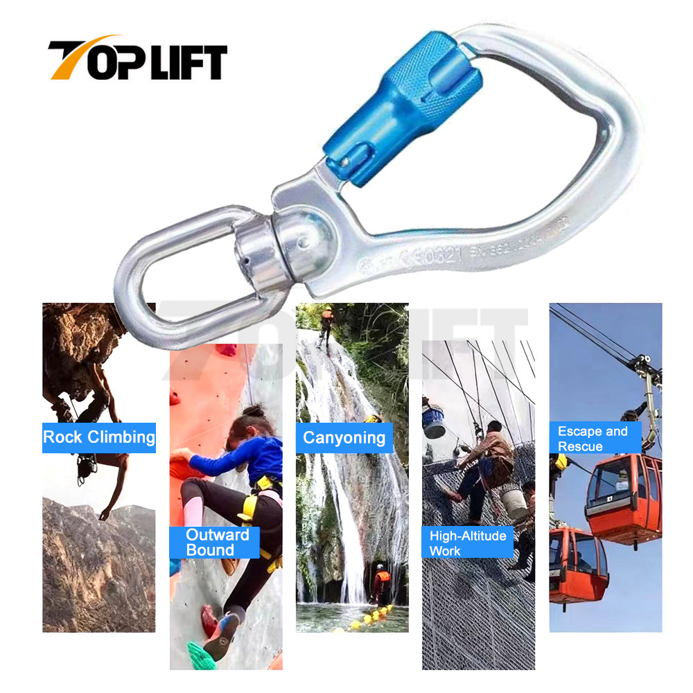 Automatic Locking Carabiner Rotating Forged Aluminum Alloy Snap Hook