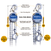TP-250/500 Compact, Light weight and Simple design Manual Pulley Chain Hoist Chain Block