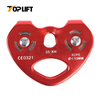 TP-P04 Double Bearing Aluminum Zip Line Pulley Tandem Speed Dual Trolley Rescue Climbing