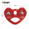 TP-P04 Double Bearing Aluminum Zip Line Pulley Tandem Speed Dual Trolley Rescue Climbing