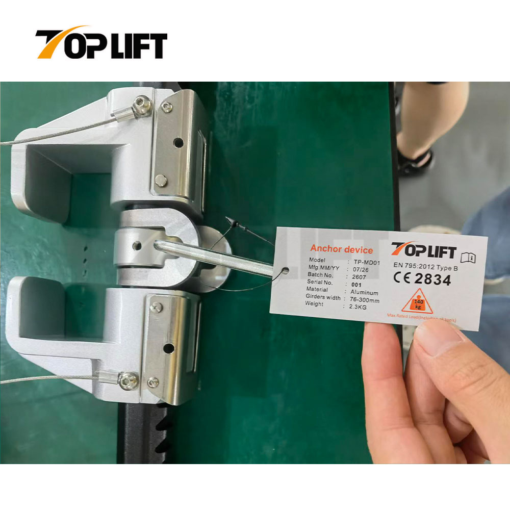 CE EN795 Aluminum Alloy I-Beam Anchor Mobile Anchor Device Beam Camp