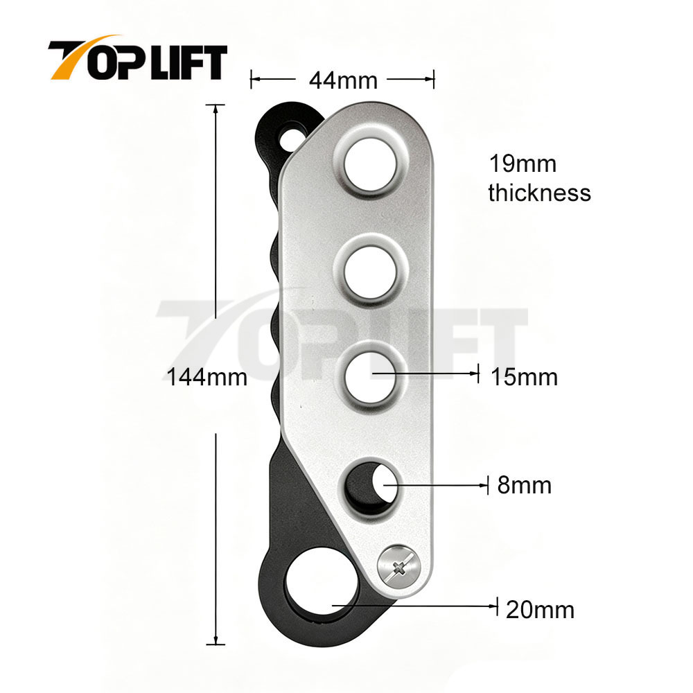 TP-RD01 Self-braking Fire Rope Handheld Descender 4 Hole Descender Rock Climbing Life-saving Downhill Equipment