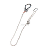 2m White Single Leg Adjustable Restraint Lanyard with Forged Big Hook